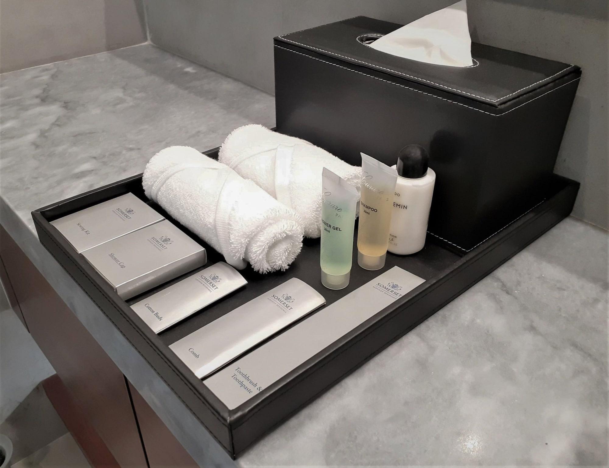 Somerset West Bay Doha Exteriör bild A bathroom amenity tray