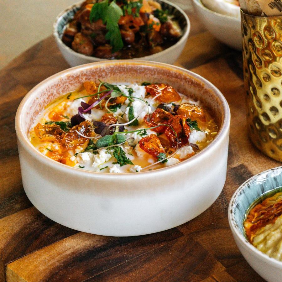 Somerset West Bay Doha Exteriör bild Labneh with olive oil, sumac, and olives